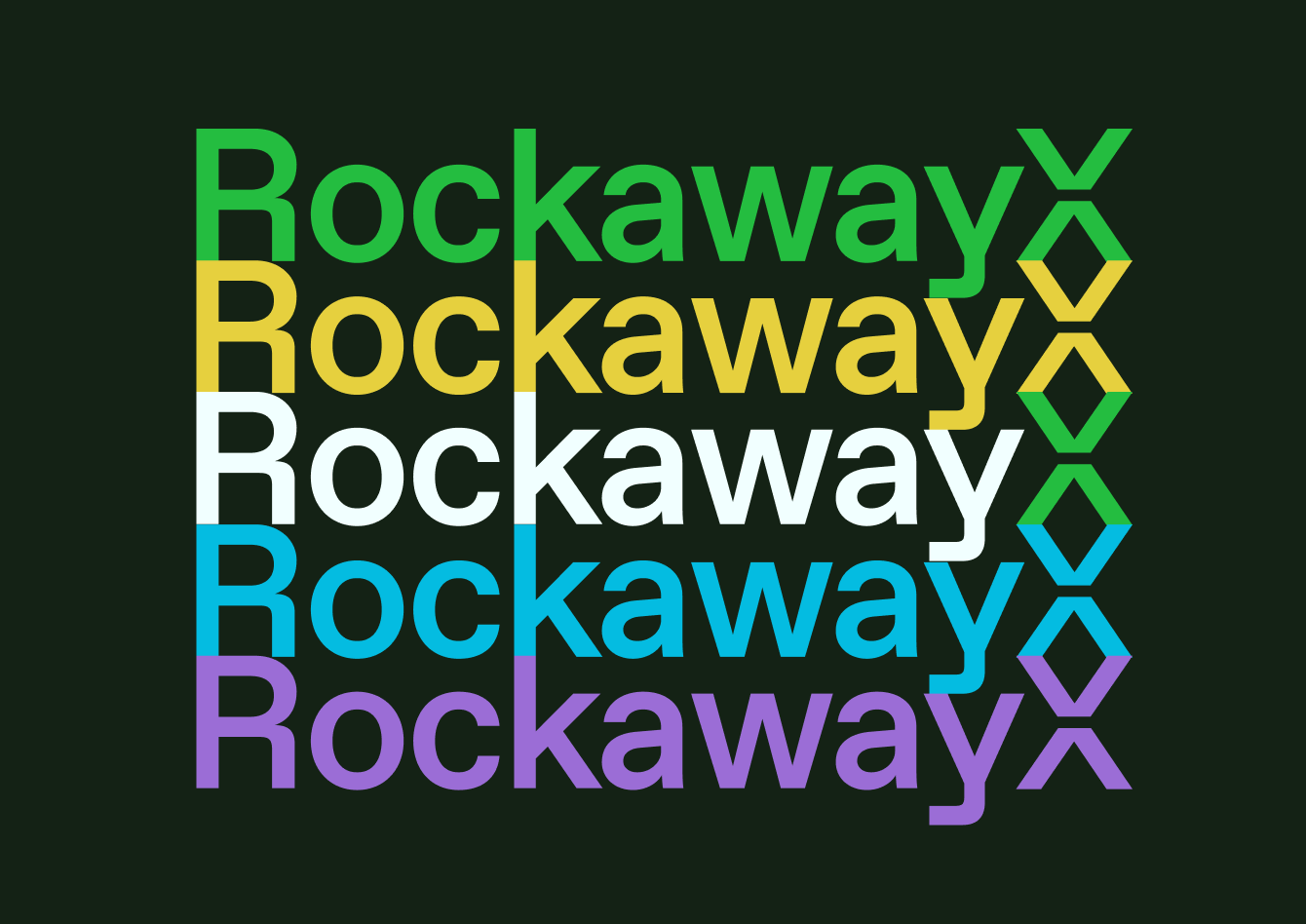 RockawayX logos stacked