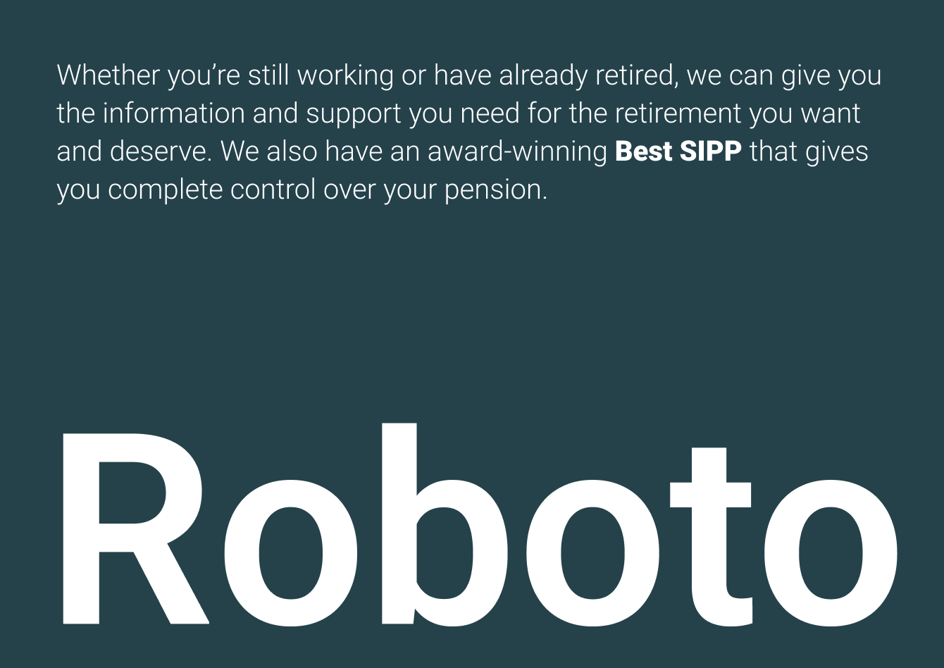 Typeface Roboto