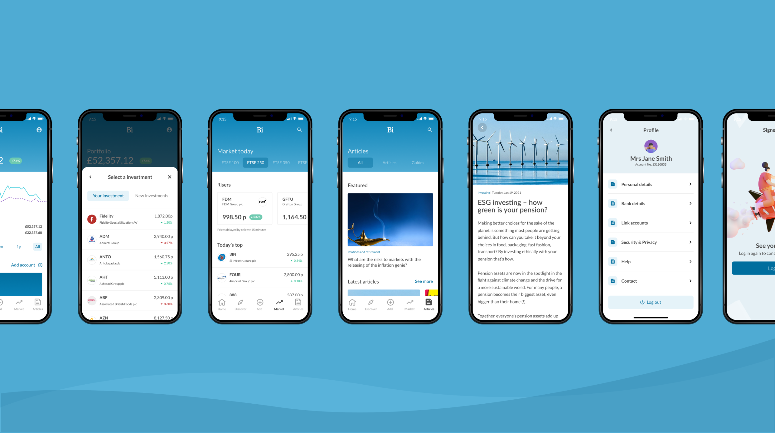 Multiple app screen designs